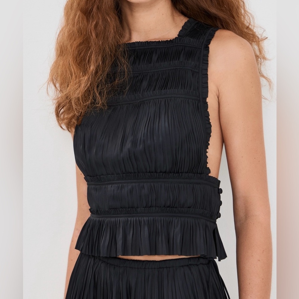 NWT Ulla Johnson Ziva Top Black Size 4